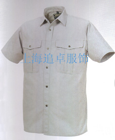 供应工作服 夏季工装 短袖衬衫